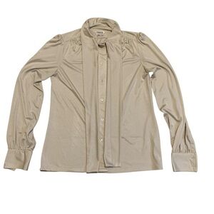 Vintage 70s Ports International Tie-Neck Bow Blouse 10